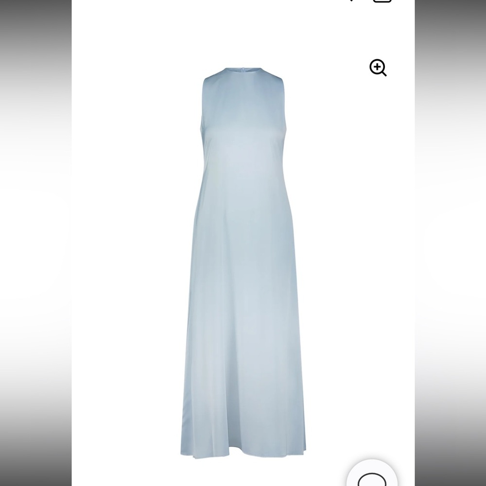 Aleeza Paris Light Blue Closed Neck Slip Dress med - Picture 2 of 8